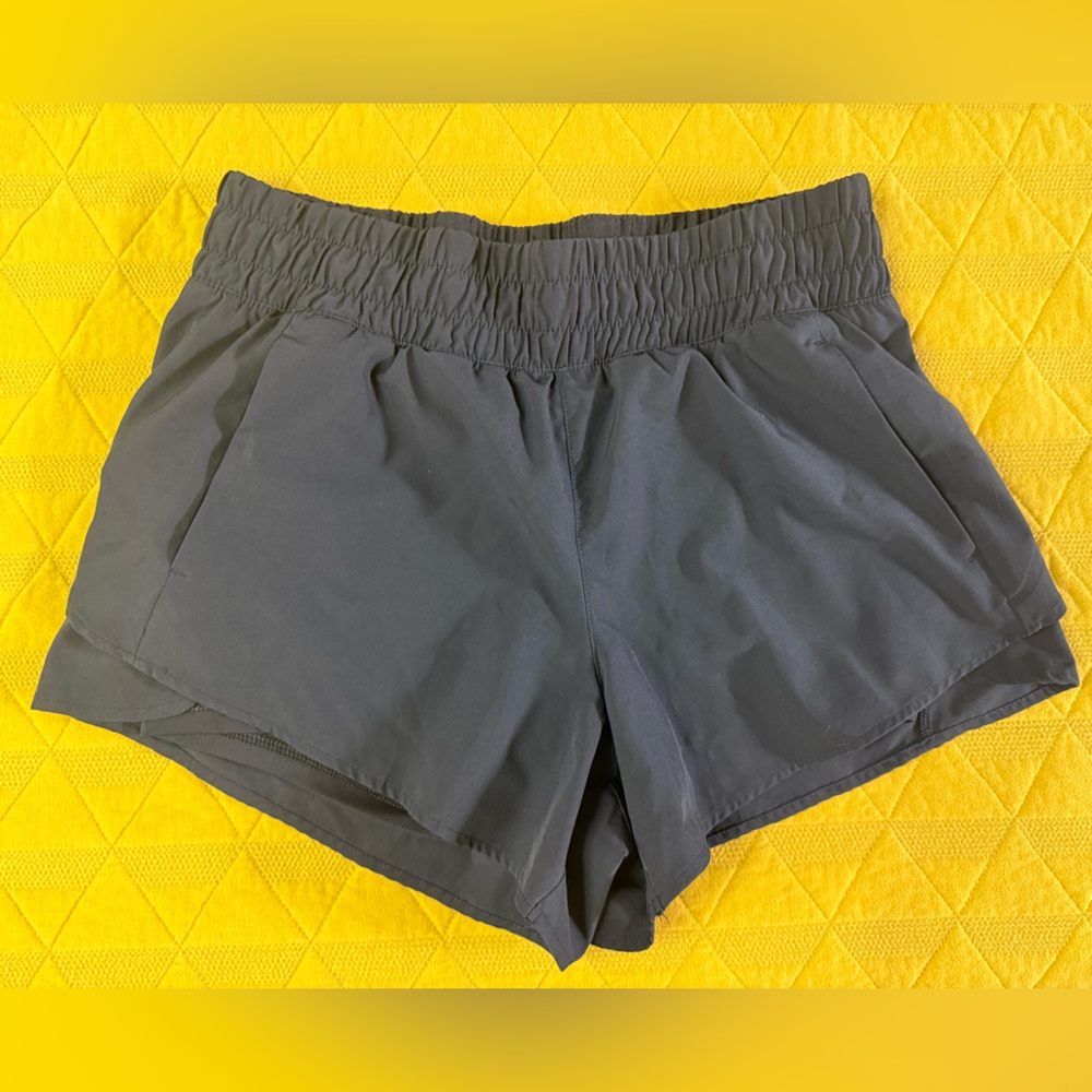 Avia Black Athletic Shorts with Elastic Waistband
